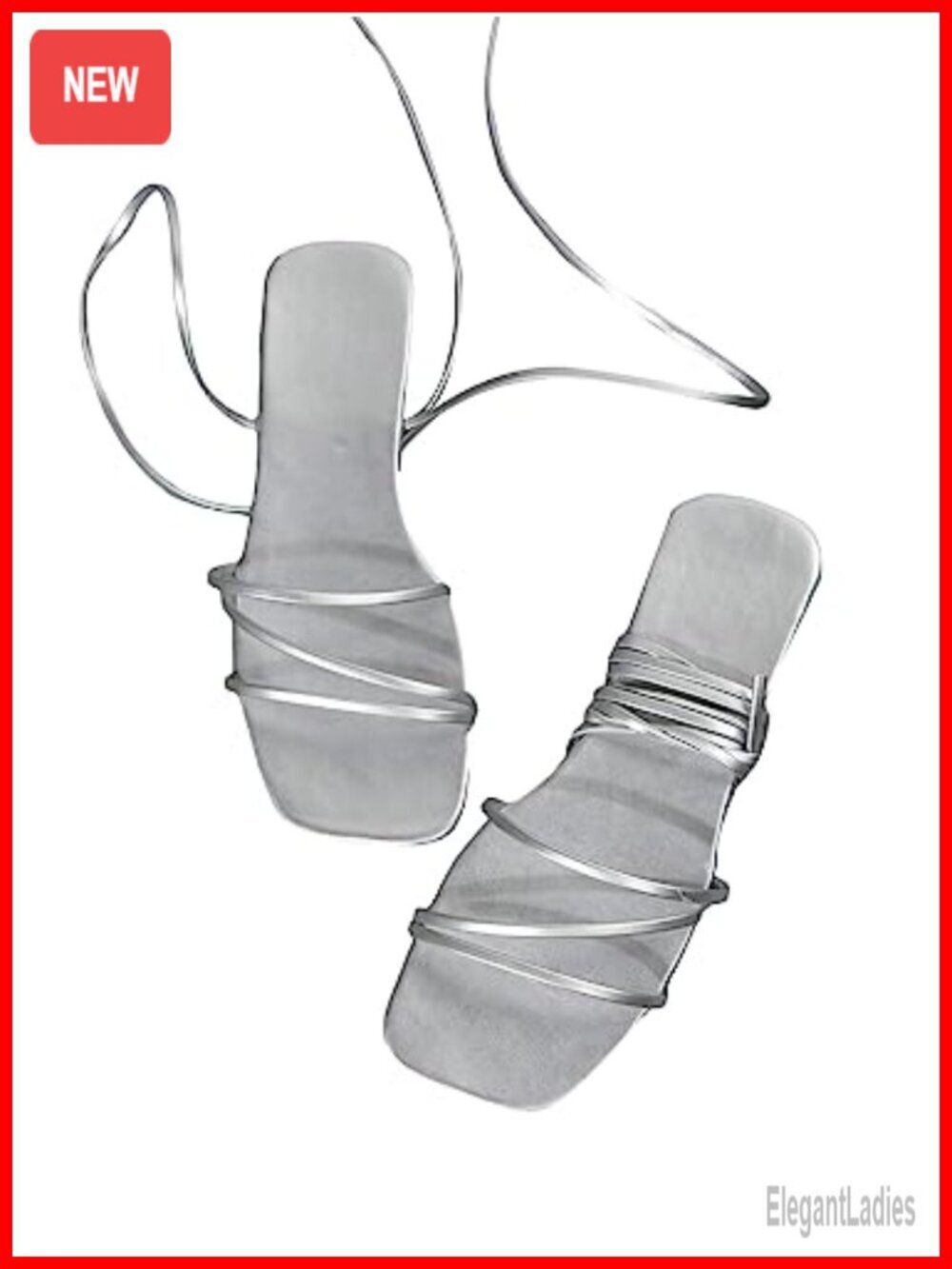 Lace Up Flat Gladiator Sandals with Leather Ankle Strap